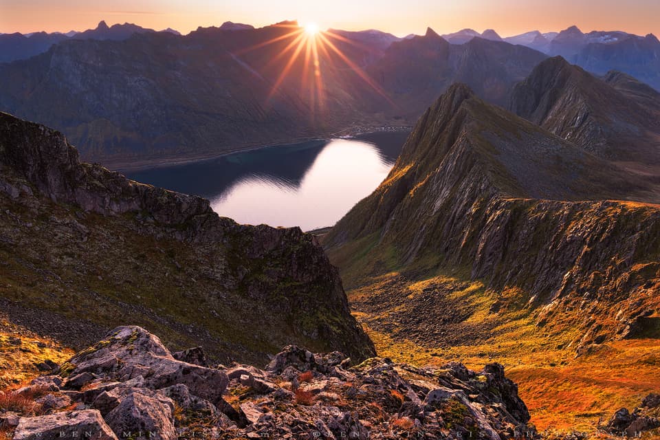 Sunrise over Steinfjord - Norway – photo by Benjamin Weise